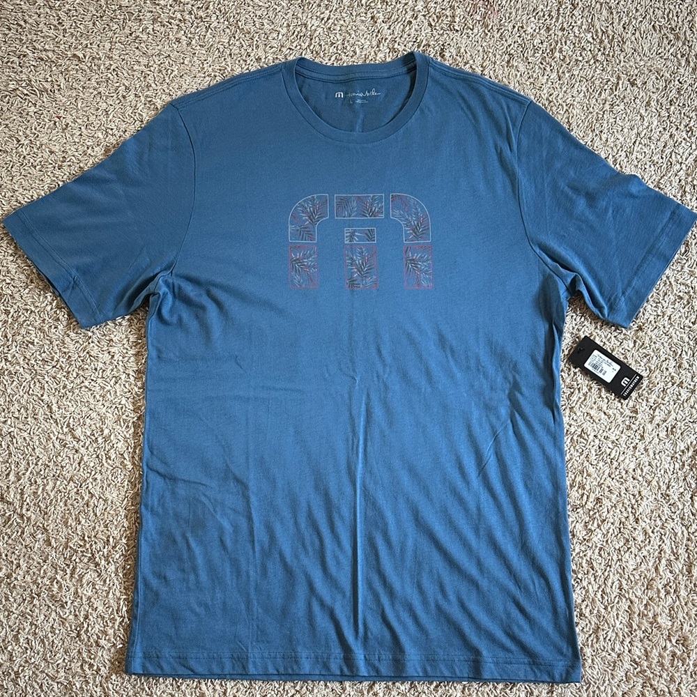 Travis Mathew Men's Blue Graphic T-Shirt